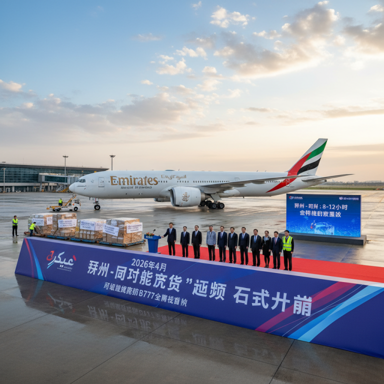 深度解析中东跨境物流提速：阿联酋航空首开B777全货机定班航线，高效的郑州-迪拜航空货运走廊将如何重塑全球供应链新格局？
