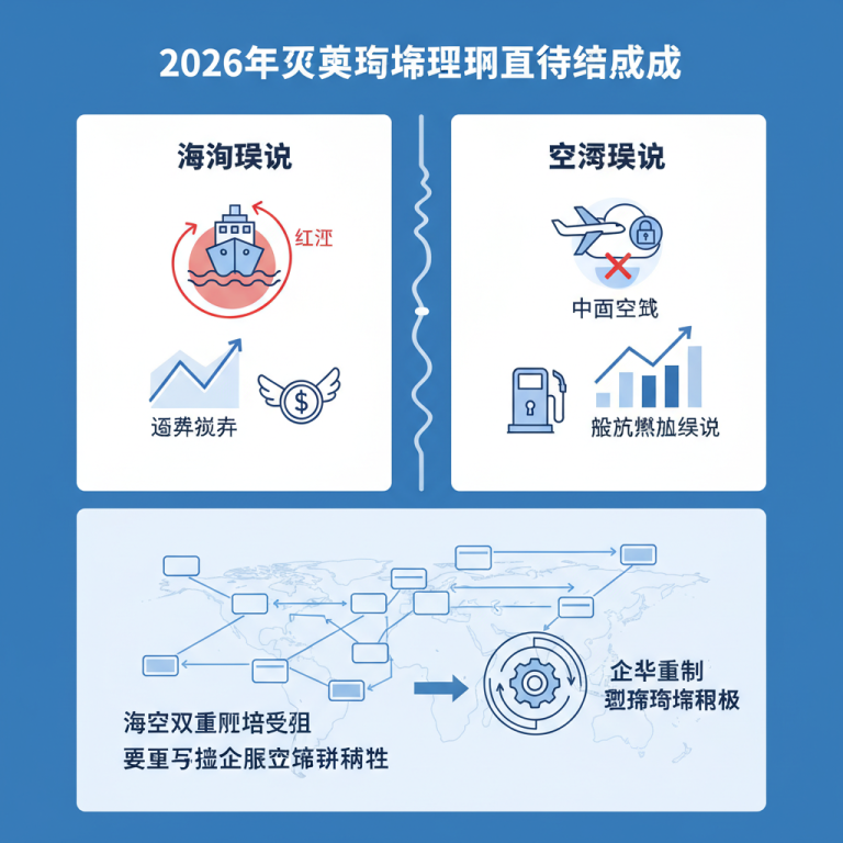 深度解析：2026年亚欧运输延迟全面恶化，红海海运绕行叠加中东空域封锁，全球供应链应如何应对运费暴涨与海空双重物流危机？