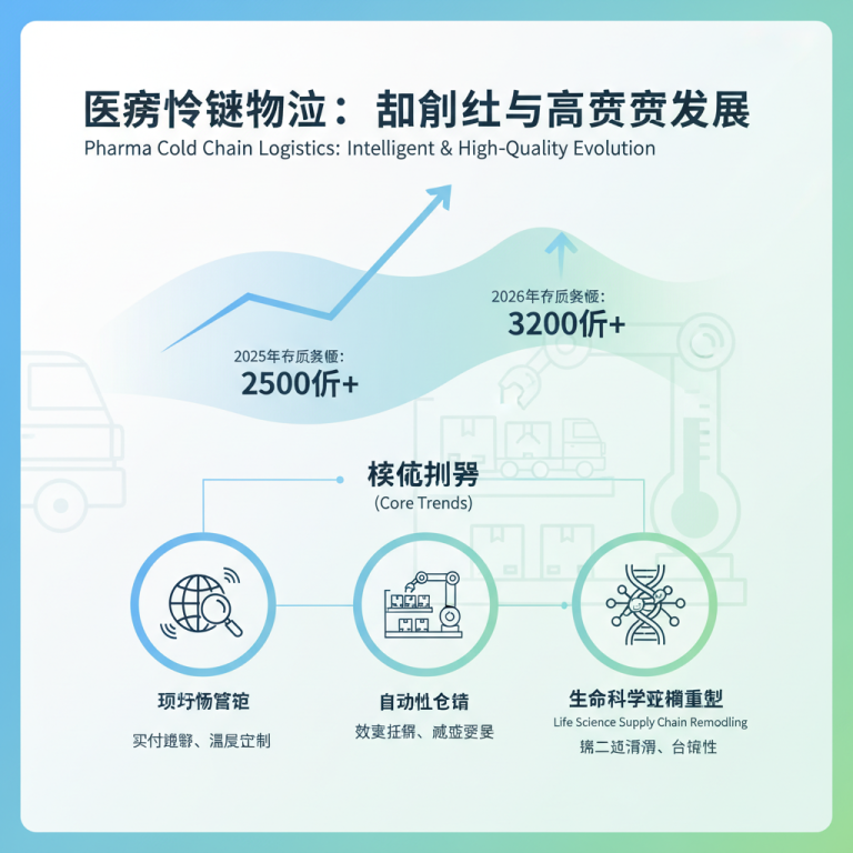 深度解析医药冷链物流未来趋势：2026年市场规模预估突破6000亿，数智化、自动化与物联网技术将如何重塑全球生命科学供应链核心生态？