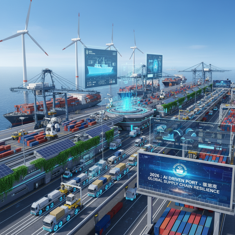 人工智能如何重塑全球海运？2026年AI驱动的港口发展(AI-Driven Port Development)与数智化转型深度解析