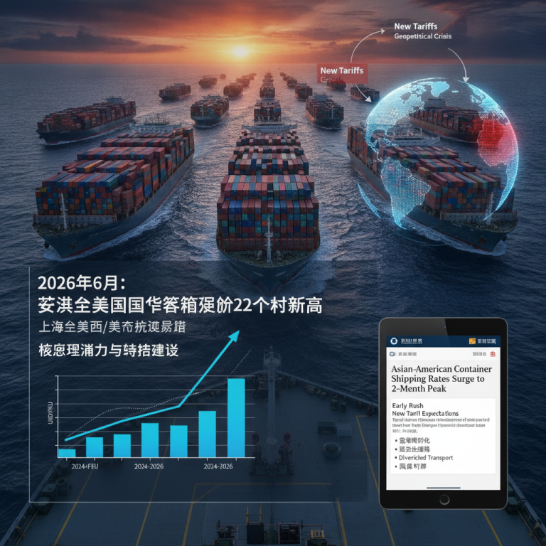 探究2026年全球物流航运市场：地缘政治冲突与提前备货潮双重共振下，亚洲至美国集装箱运费为何持续飙升及对供应链的深远影响？