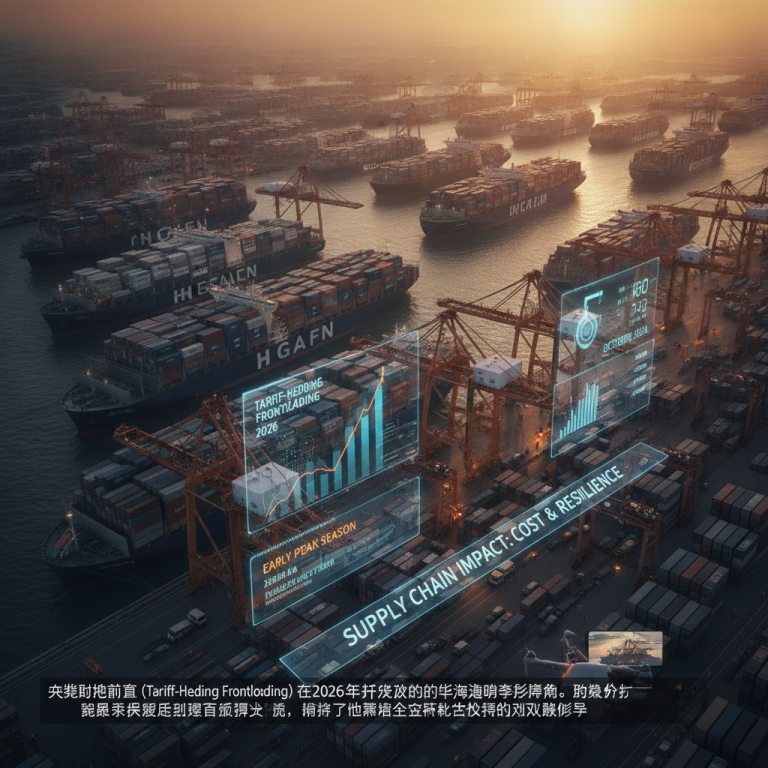 应对2026年运费暴涨与破纪录进口量：关税对冲前置 (Tariff-Hedging Frontloading) 策略能否真正增强供应链韧性？