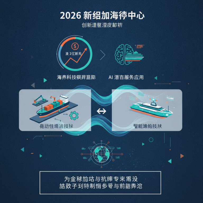 探秘驶向智能深蓝：新加坡海事中心创新如何重塑2026年全球航运格局？解码超1亿新元技术研发蓝图与AI驱动下的智能港口未来发展趋势