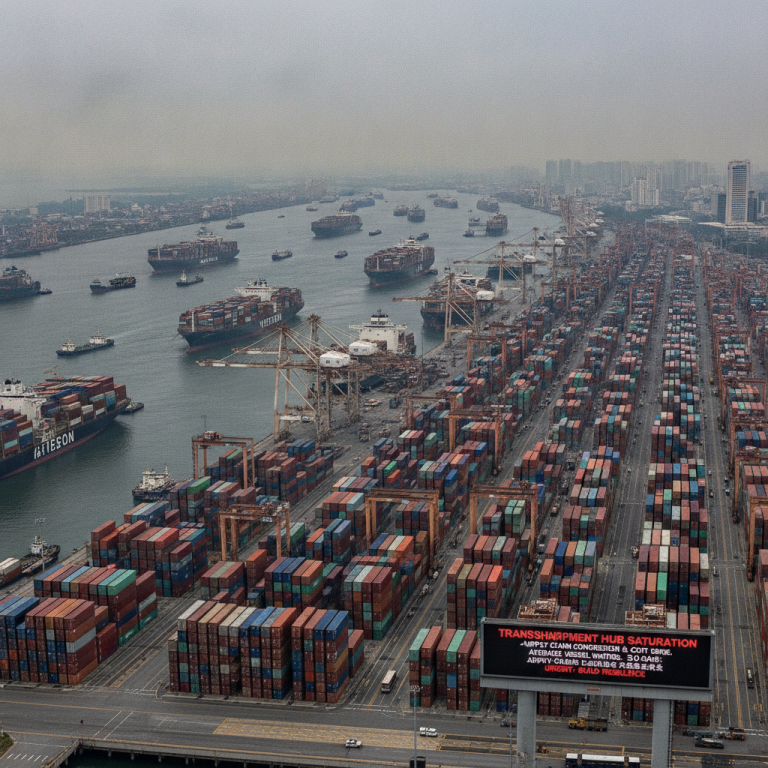 2026全球航运解析：中转枢纽饱和(Transshipment Hub Saturation)如何引爆供应链拥堵？面对运力极限该如何破局？