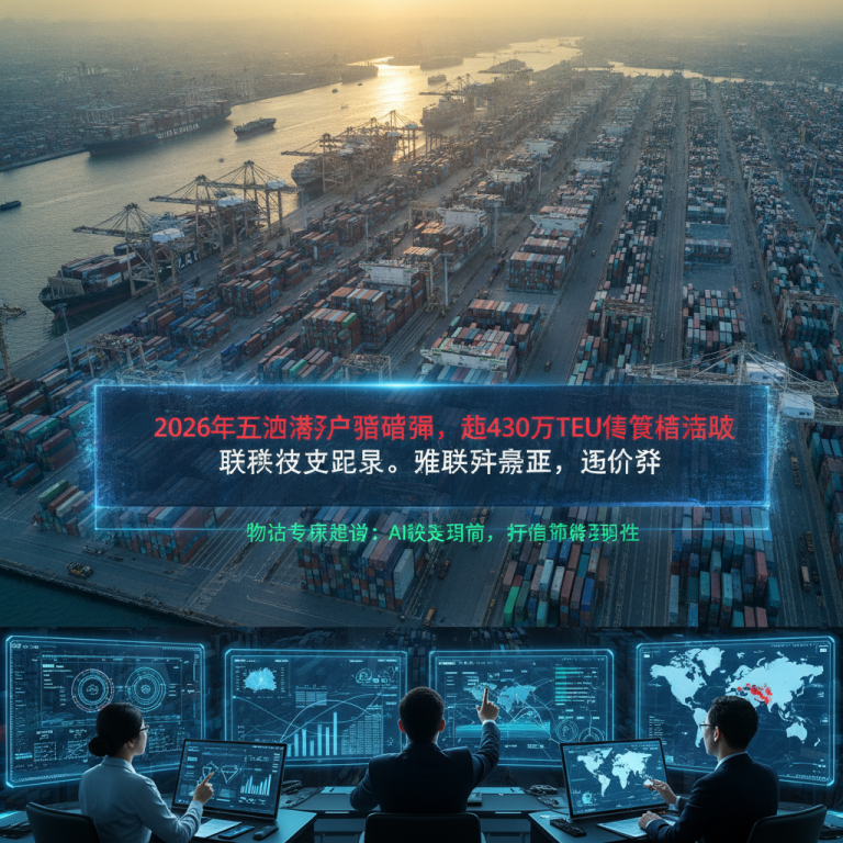 2026年亚洲港口拥堵深度剖析：超430万TEU滞留、运价突破1万美元大关，全球供应链面临的空前挑战与物流专家的破局之策