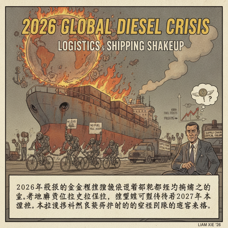 2026年全球柴油危机（Global Diesel Crunch）席卷供应链：物流与航运业将面临何种成本冲击与战略重塑？