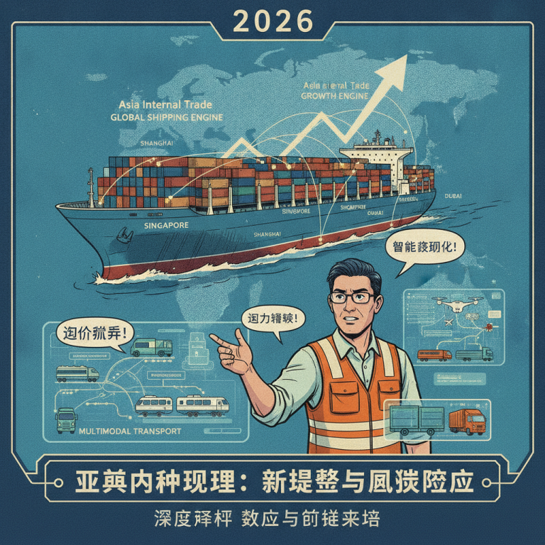 深度解析2026年海运物流新变局：在供应链重构与运力紧缺的双重挑战下，亚洲内部贸易扩张将如何重塑全球集装箱航运与货运网络格局？