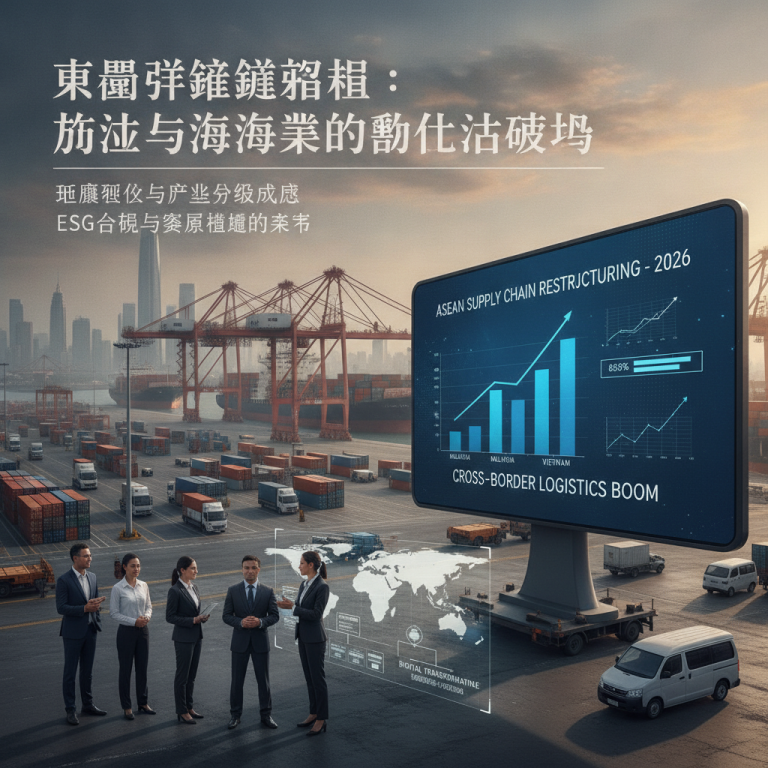 2026物流行业深度解析：全球逆风与地缘政治交织下，海运专家如何精准把握“东盟供应链重组”的区域投资与跨境运输新机遇？