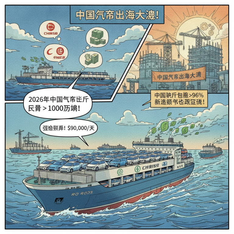 千万辆狂飙下的物流大考：深度透视2026年中国新能源汽车滚装船出口运力破局、高昂日租金挑战与全球绿色供应链重构战略