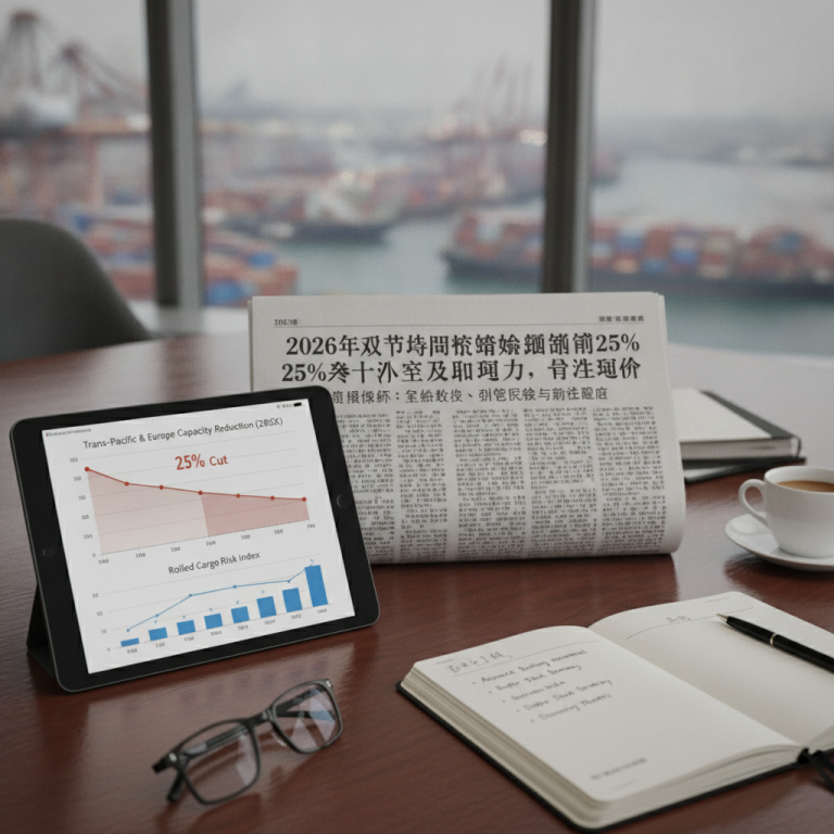 2026国庆“黄金周停航”大考：海运联盟削减高达25%跨太平洋及欧洲航线运力，物流航运专家该如何应对舱位缩减与现货运价波动？